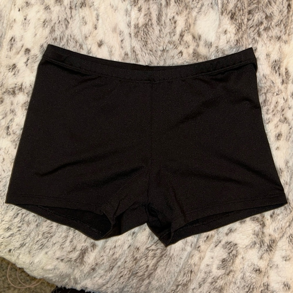 XS/S Black Fitted Varsity Shorts